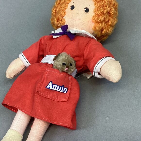 1967 Little Orphan Annie Plush & 1977 Knickerbocker Orphan Annie with Sandy Dog - Picture 11 of 14
